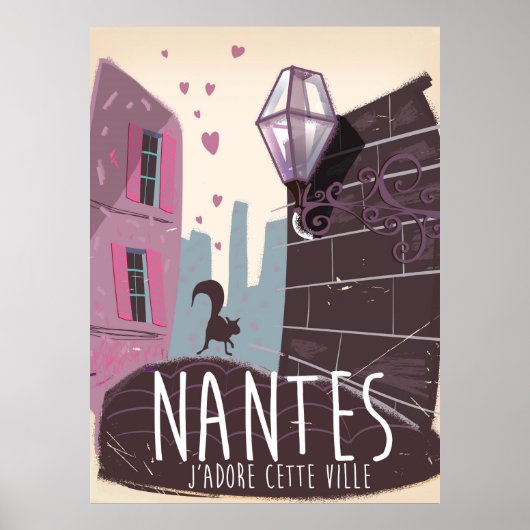 Nantes Franceの都市旅行ポスター ポスター (正面)