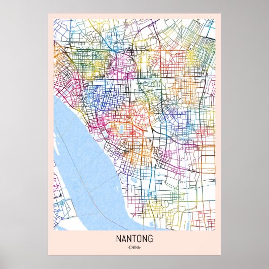 Nantong China City Map ポスター (正面)