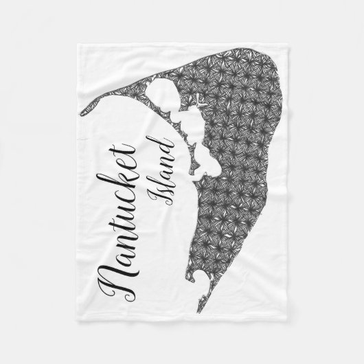 Nantucketのもつれさせた島 フリースブランケット (正面)