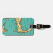 NANTUCKETのケープコッドの荷物のラベルのヴィンテージの地図 ラゲッジタグ (正面横)