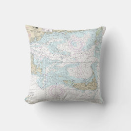 Nantucketのサウンドとアプローチの図航海の1323 クッション