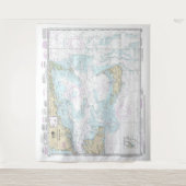 Nantucketのサウンドとアプローチの図航海の1323 タペストリー (正面)