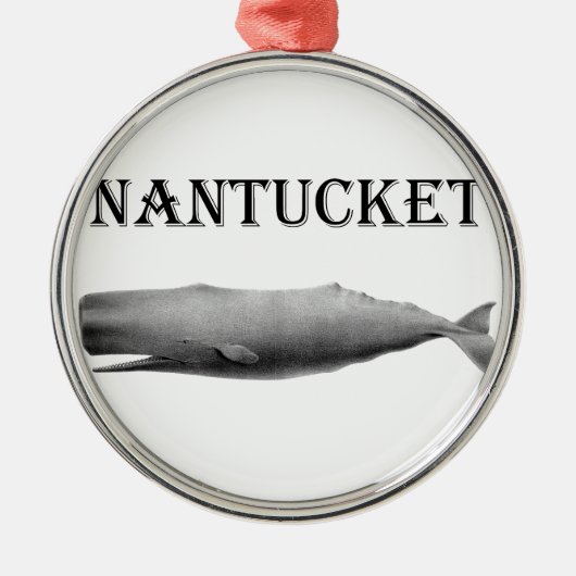 Nantucketのマッコウクジラ メタルオーナメント (正面)