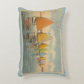 Nantucketのヴィンテージの虹の艦隊の枕3 アクセントクッション (正面(垂直))