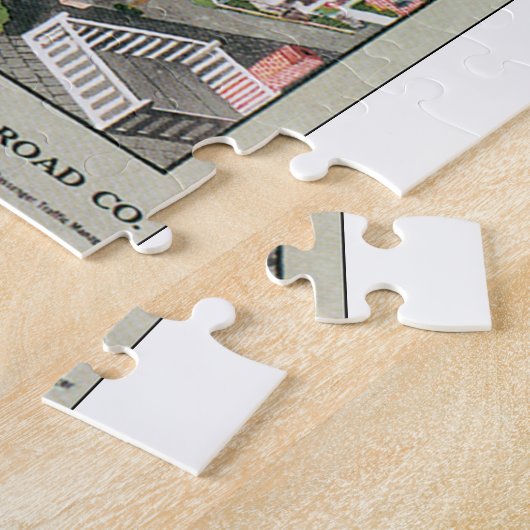 Nantucketのヴィンテージ旅行ポスターアートワーク ジグソーパズル (側面)