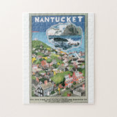 Nantucketのヴィンテージ旅行ポスターアートワーク ジグソーパズル (縦)