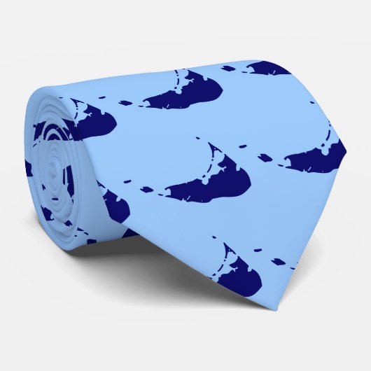Nantucketの島の青 ネクタイ (ロール)