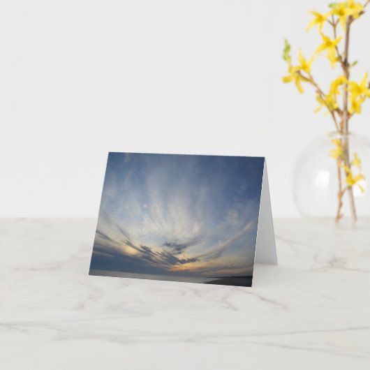 Nantucketの日没 カード (黄色い花)