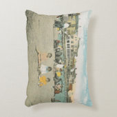 Nantucketの突堤のビーチ アクセントクッション (正面(垂直))