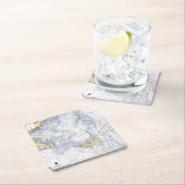 Nantucketの航海のな地図のコースター スクエアペーパーコースター (インサイチュ)