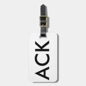 Nantucket空港コード荷物のラベル- ACK ラゲッジタグ (正面縦)