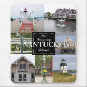 Nantucket遠方の島のコラージュのマウスパッド マウスパッド (正面)
