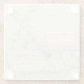 Nantucket、マサチューセッツ ガラスコースター (裏面)