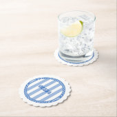 Nantucket 02554 Zipコードコースターブルーホワイト ペーパーコースター (インサイチュ)