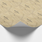 Nantucket (1838年)のヴィンテージの地図 ラッピングペーパー (角)