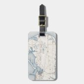 Nantucket (1919年)のヴィンテージの地図 ラゲッジタグ (正面縦)