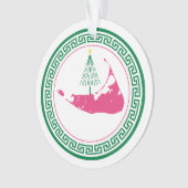 Nantucket Christmas Stroll Ornament w Tree オーナメント (正面)
