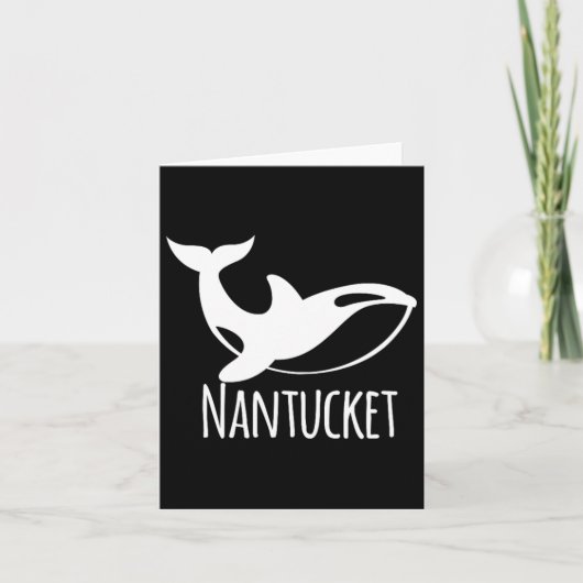 Nantucket Coastal Seashore Boating Sailing Fish Cu カード (正面)