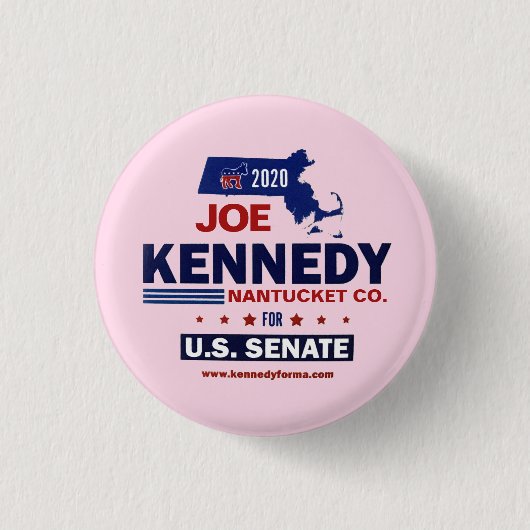 Nantucket County for Joe Kennedy 2020 缶バッジ (正面)