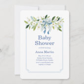 Nantucket Florals Baby Shower 招待状 (正面)