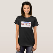 Nantucket Island Boston Massachusetts License Plat Tシャツ (正面フル)