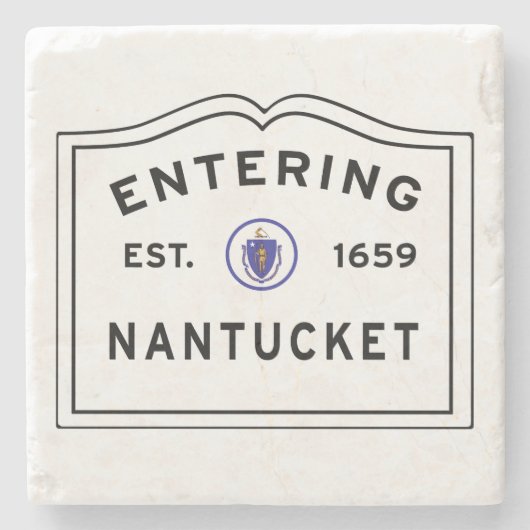Nantucket Island Massachusetts ストーンコースター (正面)
