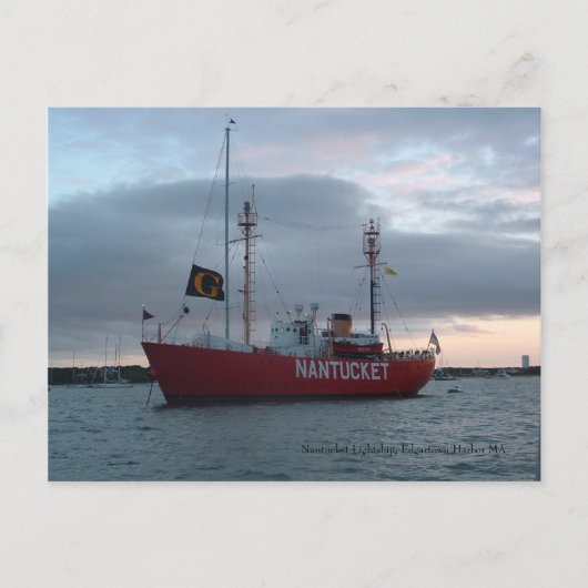 Nantucket Lightship, Edgartown Harbor Postages ポストカード (正面)