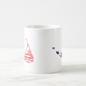 Nantucket MA -地図の設計 コーヒーマグカップ (中央)