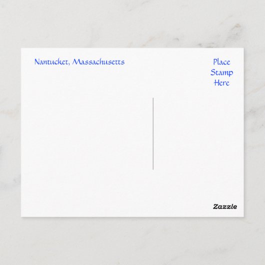 Nantucket Massachusetts, Cape Cod Post Card ポストカード (裏面)