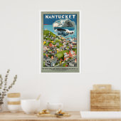 Nantucket Massachusetts Vintage Travel Poster ポスター (キッチン)