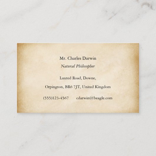 Nao-ビクトリアンMap通話カード名刺 名刺 (裏面)