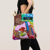 Naomiのアートデザイン トートバッグ (クローズアップ)