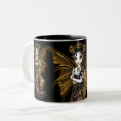 "Naomi"の東洋の妖精の芸術のドラゴンの入れ墨のマグ ツートーンマグカップ (正面左)