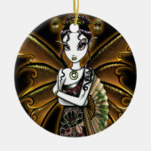 "Naomi"の東洋ファンの妖精のオーナメント セラミックオーナメント (正面)