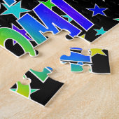 「NAOMI」名、おもしろい「ハッピーバースデー」 ジグソーパズル (側面)