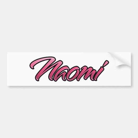 Naomi faded pink Aufkleber Sticker バンパーステッカー (正面)