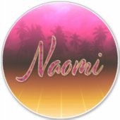 Naomi Vorname Name golden pink Aufkleber Sticker シール (正面)