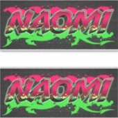 Naomi Vorname Name Graffiti Aufkleber Sticker シール (正面)
