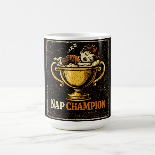 Nap Champion – Elite Sleeping Humor Pride コーヒーマグカップ (中央)