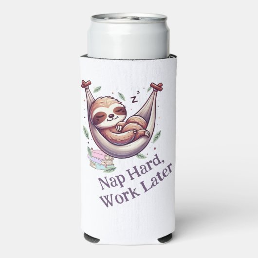 Nap Hard Sloth スリム缶クーラー (Seltzer裏面)