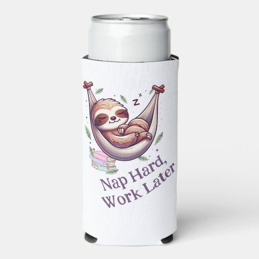 Nap Hard Sloth スリム缶クーラー (Seltzer正面)