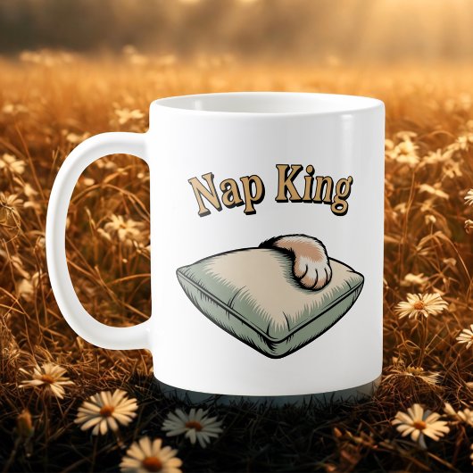 Nap King | Cozy Dog Dad Humor   コーヒーマグカップ