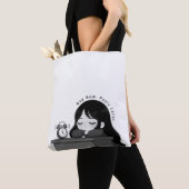 Nap Now Panic Later Relatable Chibi Girl Illustrat トートバッグ (クローズアップ)