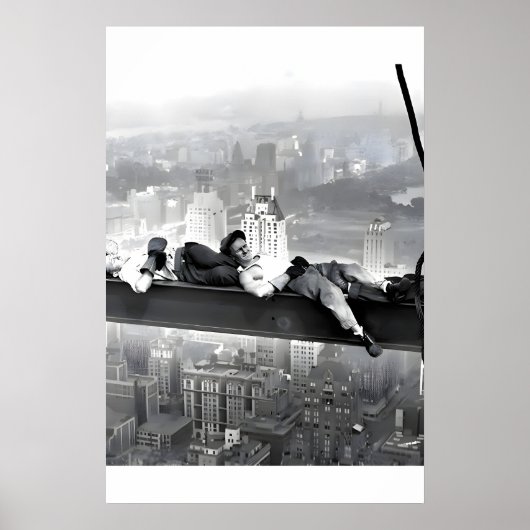 Nap on Girder Beam Skyscraper 30 Rockefeller ポスター (正面)