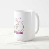 Nap Queen Cat Sticker | Cute Sleeping Cat コーヒーマグカップ (正面右)