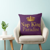 Nap Queen King Plum Gold Crown Royalty クッション (椅子)