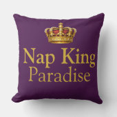 Nap Queen King Plum Gold Crown Royalty クッション (正面)