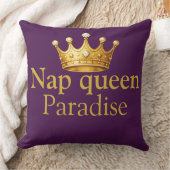 Nap Queen Plum Gold Hot Pink Crown Royalty  クッション (ブランケット)