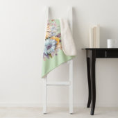 Nap time happy hour flowers green シェルパブランケット (インサイチュ)