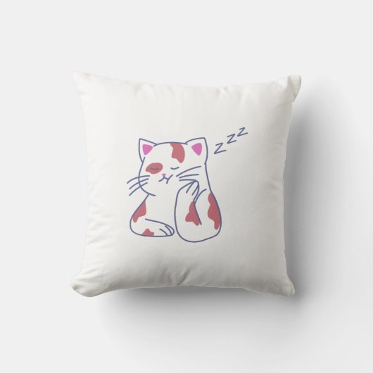 Nap Time Pillow | Cozy Catcore Vibes クッション (正面)